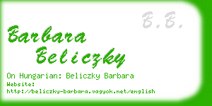 barbara beliczky business card